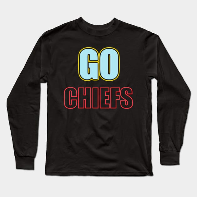 Go Chiefs Long Sleeve T-Shirt by Zivanya's art